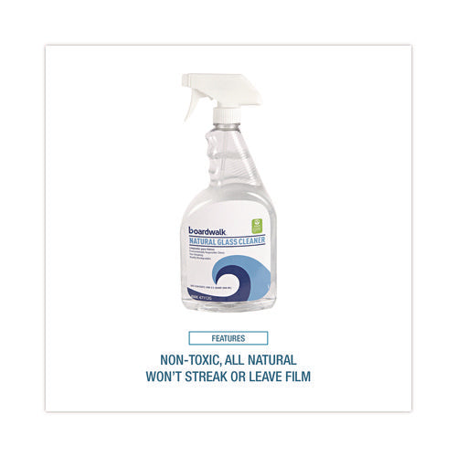 Image of Boardwalk® 953100-12ESSN Natural Glass Cleaner, Unscented, 32 oz Trigger Spray Bottle, 12/Carton