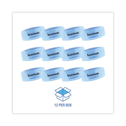 Image of Boardwalk® EBCP012I072M06AAS8000 Toilet Bowl Clip, Cotton Blossom Scent, Blue, 12/Box