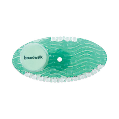 Image of Boardwalk® CURVP010I060M02AAS8100 Curve Solid Air Freshener, Cucumber Melon, Green, 10/Box