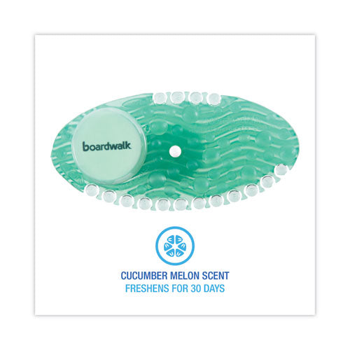 Image of Boardwalk® CURVP010I060M02AAS8100 Curve Solid Air Freshener, Cucumber Melon, Green, 10/Box