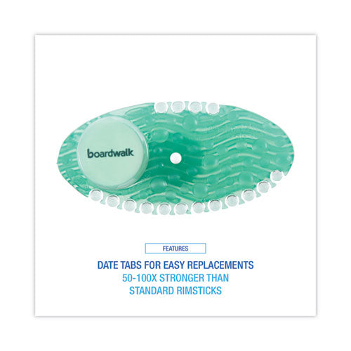 Image of Boardwalk® CURVP010I060M02AAS8100 Curve Solid Air Freshener, Cucumber Melon, Green, 10/Box
