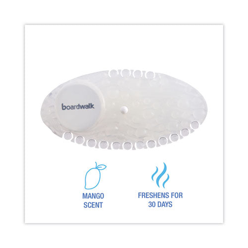 Image of Boardwalk® CURVP010I060M17AAS8100 Curve Solid Air Freshener, Mango, Clear, 10/Box, 6 Boxes/Carton