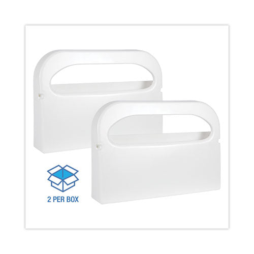 Image of Boardwalk® BWKKD100 Toilet Seat Cover Dispenser, 16 X 3 X 11.5, White, 2/box