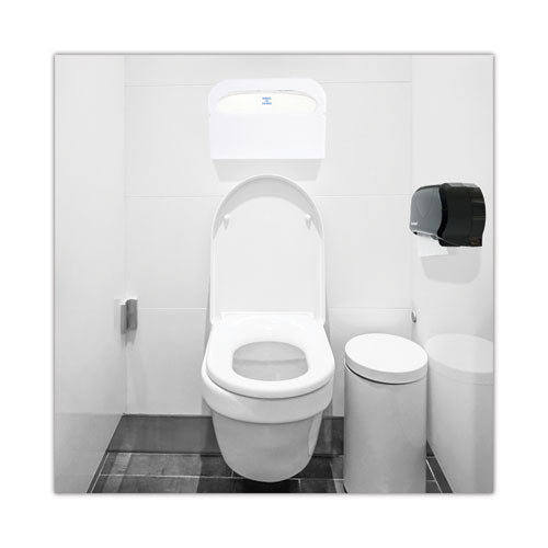 Image of Boardwalk® BWKKD100 Toilet Seat Cover Dispenser, 16 X 3 X 11.5, White, 2/box