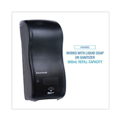 Image of Boardwalk® SH900SBBW Bulk Fill Soap Dispenser, 900 Ml, 5.5 X 4 X 12, Black