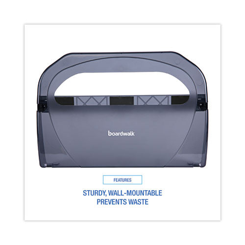 Image of Boardwalk® TS510SBBW Toilet Seat Cover Dispenser, 17.25 x 3.13 x 11.75, Smoke