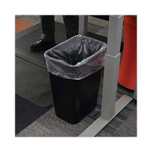 Image of Boardwalk® 3485203 Soft-Sided Wastebasket, 41 Qt, Plastic, Black