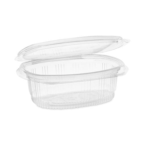 Image of Pactiv Evergreen 0CA910160000 EarthChoice Recycled PET Hinged Container, 16 oz, 4.92 x 5.87 x 2.48, Clear, Plastic, 200/Carton