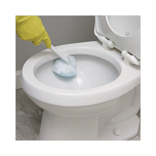 Image of Boardwalk® 528110 Deluxe Toilet Bowl Mop, 12" Handle, 2" Mop Head, White, 25/Carton