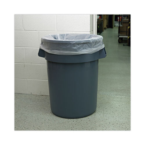 Image of Boardwalk® V8046ENKR01 High-Density Can Liners, 45 gal, 19 mic, 40" x 46", Natural, Perforated Roll, 25 Bags/Roll, 6 Rolls/Carton