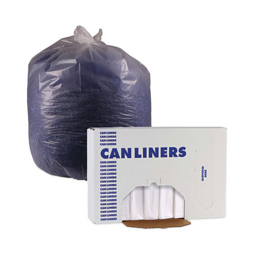 Image of Boardwalk® Z8048VNK High Density Industrial Can Liners Flat Pack, 45 gal, 16 mic, 40" x 48", Natural, Flat Pack, 200/Carton