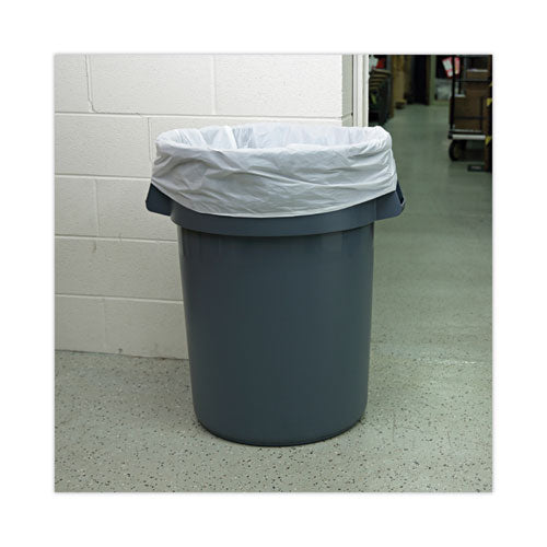 Image of Boardwalk® H8647TWK Linear Low Density Industrial Can Liners, 56 gal, 0.9 mil, 43" x 47", White, Flat Pack, 100/Carton