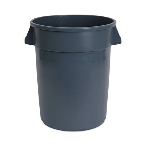 Image of Boardwalk® 3485198 Round Waste Receptacle, 32 gal, Linear-Low-Density Polyethylene, Gray