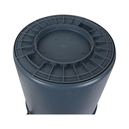 Image of Boardwalk® 3485199 Round Waste Receptacle, 44 gal, Plastic, Gray