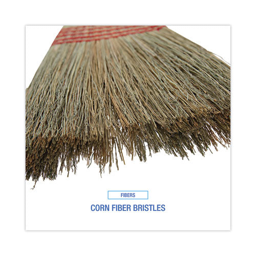 Image of Boardwalk® BWK926CCT Parlor Broom, Corn Fiber Bristles, 55" Overall Length, Natural, 12/carton