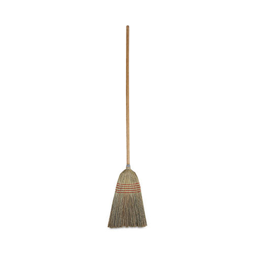 Image of Boardwalk® BWK926CEA Parlor Broom, Corn Fiber Bristles, 55" Overall Length, Natural