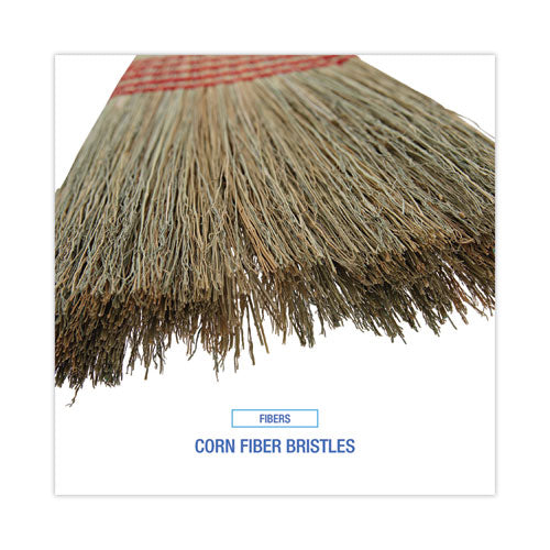 Image of Boardwalk® BWK926CEA Parlor Broom, Corn Fiber Bristles, 55" Overall Length, Natural
