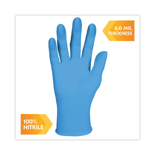 Image of KleenGuard 54422 G10 2PRO Nitrile Gloves, Powder-Free, Medium, 6 mil Thick, 9.5" Long, Blue, 100/Box, 10 Boxes/Carton