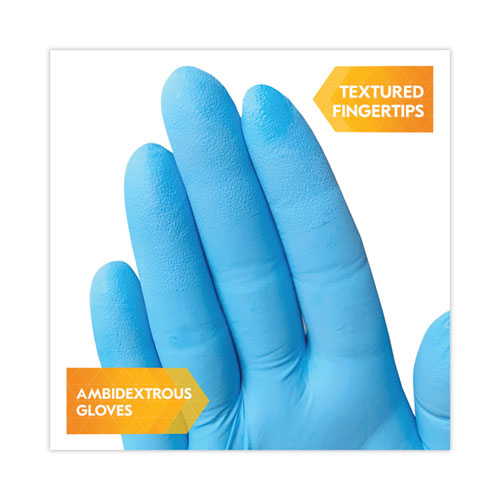 Image of KleenGuard 54186 G10 Comfort Plus Blue Nitrile Gloves, Powder-Free, Small, 4 mil Thick, 9.5" Long, Light Blue, 100/Box, 10 Boxes/Carton