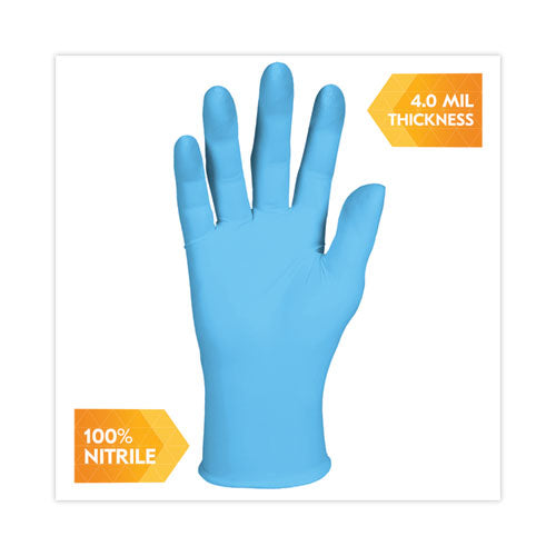Image of KleenGuard 54186 G10 Comfort Plus Blue Nitrile Gloves, Powder-Free, Small, 4 mil Thick, 9.5" Long, Light Blue, 100/Box, 10 Boxes/Carton