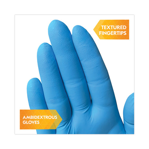 Image of KleenGuard 54422 G10 2PRO Nitrile Gloves, Powder-Free, Medium, 6 mil Thick, 9.5" Long, Blue, 100/Box, 10 Boxes/Carton