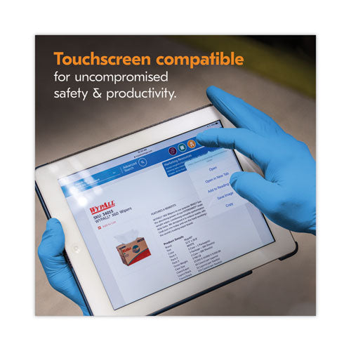 Image of KleenGuard 54422 G10 2PRO Nitrile Gloves, Powder-Free, Medium, 6 mil Thick, 9.5" Long, Blue, 100/Box, 10 Boxes/Carton