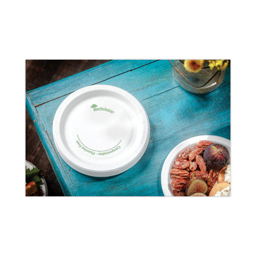 Image of Pactiv Evergreen PSP10EC EarthChoice Pressware Compostable Dinnerware, Plate, Paper, 10" dia, White, 300/Carton