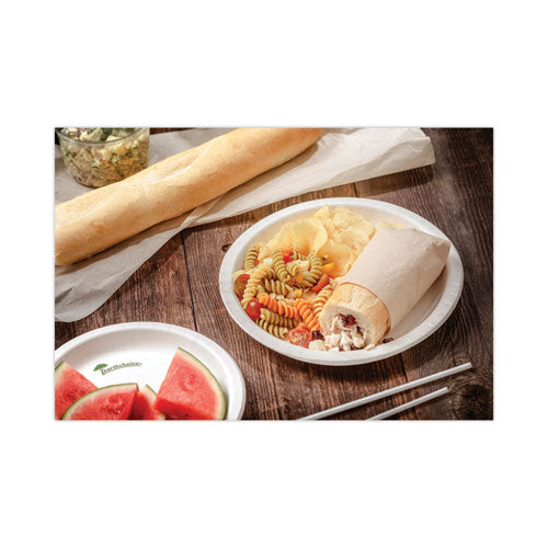 Image of Pactiv Evergreen PSP10EC EarthChoice Pressware Compostable Dinnerware, Plate, Paper, 10" dia, White, 300/Carton