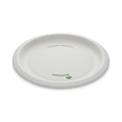 Image of Pactiv Evergreen PSP10EC EarthChoice Pressware Compostable Dinnerware, Plate, Paper, 10" dia, White, 300/Carton