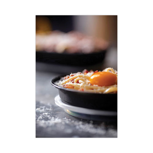 Image of Pactiv Evergreen NV2GRN307B EarthChoice Versa2Go Microwaveable Container, 30 oz, 6.8 x 6.8 x 2.2, Black/Clear, Plastic, 150/Carton