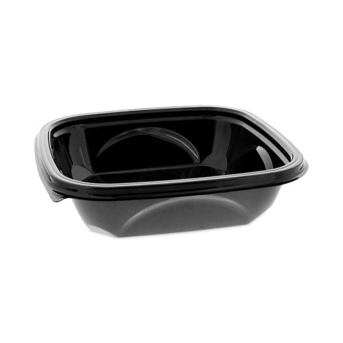 Image of Pactiv Evergreen SAB0724 EarthChoice Square Recycled Bowl, 24 oz, 7 x 7 x 1.52, Black, Plastic, 300/Carton