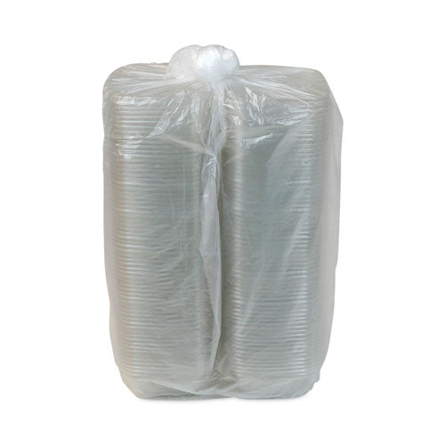 Image of Pactiv Evergreen SAC0516 EarthChoice Square Recycled Bowl, 16 oz, 5 x 5 x 1.75, Clear, Plastic, 504/Carton
