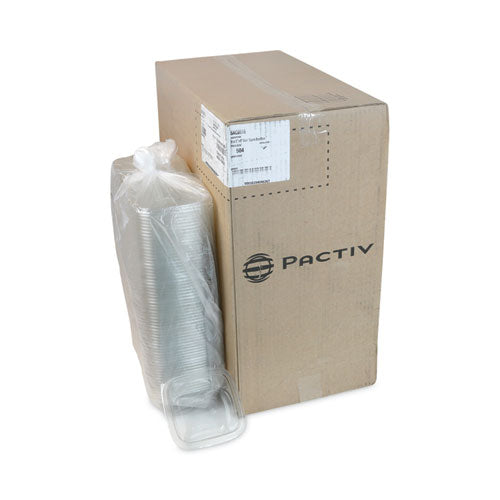 Image of Pactiv Evergreen SAC0516 EarthChoice Square Recycled Bowl, 16 oz, 5 x 5 x 1.75, Clear, Plastic, 504/Carton