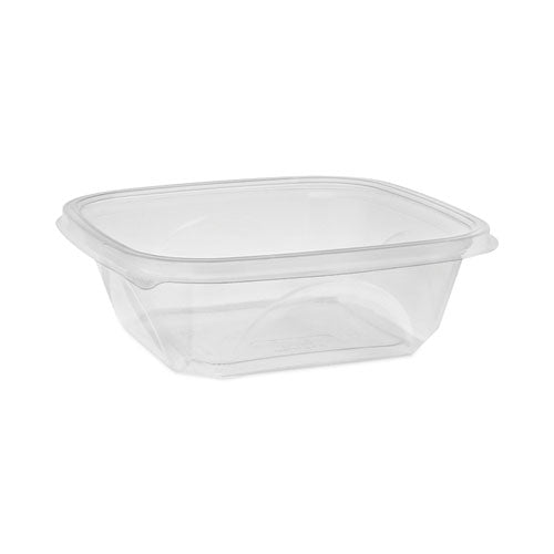 Image of Pactiv Evergreen SAC0732 EarthChoice Square Recycled Bowl, 32 oz, 7 x 7 x 2, Clear, Plastic, 300/Carton