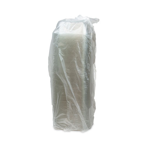 Image of Pactiv Evergreen SAC0732 EarthChoice Square Recycled Bowl, 32 oz, 7 x 7 x 2, Clear, Plastic, 300/Carton