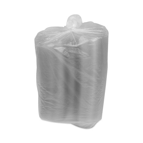 Image of Pactiv Evergreen YCA910240000 EarthChoice Recycled PET Hinged Container, 24 oz, 7.37 x 5.87 x 2.37, Clear, Plastic, 280/Carton