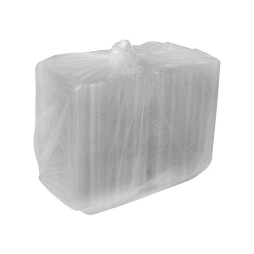 Image of Pactiv Evergreen YCI821200000 SENSATION SmartLock Hinged Lid Container, 8.5 x 8.34 x 3., Clear, Plastic, 200/Carton