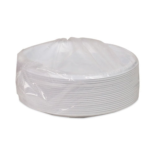Image of Pactiv Evergreen Meadoware Impact Plastic Dinnerware, Plate, 8.88" dia, White, 400/Carton