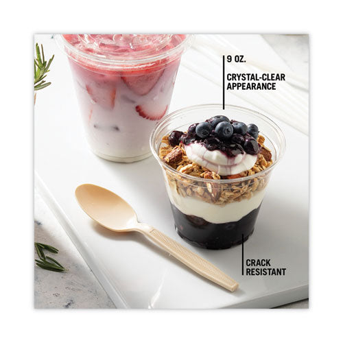 Image of Pactiv Evergreen YP9C Earthchoice Recycled Clear Plastic Cold Cups, 9 Oz, Clear, 975/carton