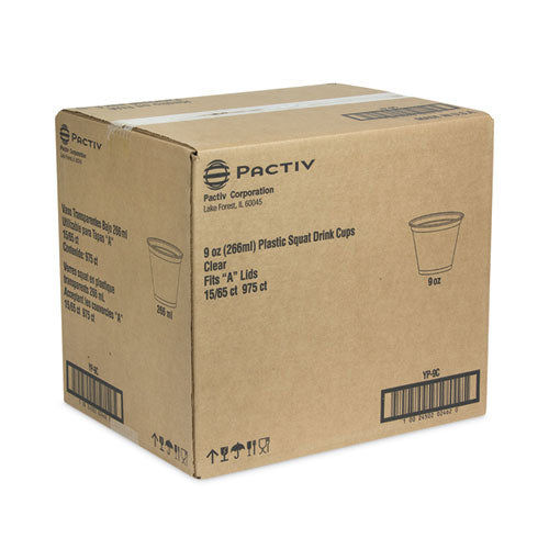 Image of Pactiv Evergreen YP9C Earthchoice Recycled Clear Plastic Cold Cups, 9 Oz, Clear, 975/carton