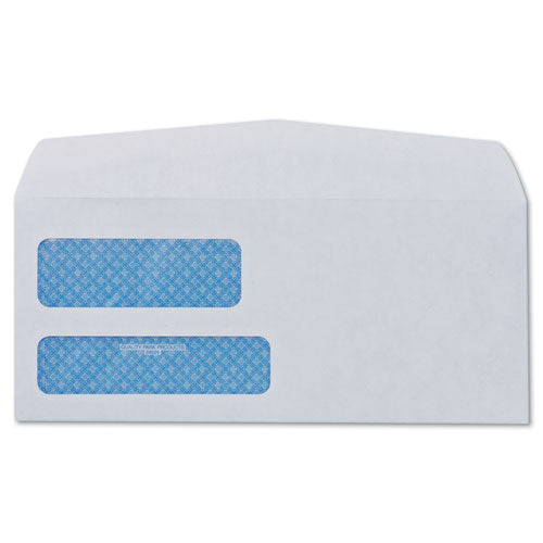 Image of Quality Park QUA24532 Double Window Security-Tinted Check Envelope, #8 5/8, Commercial Flap, Gummed Closure, 3.63 X 8.63, White, 500/box