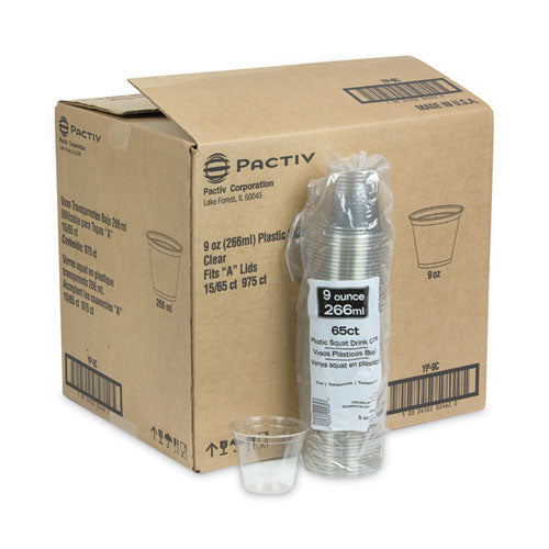 Image of Pactiv Evergreen YP9C Earthchoice Recycled Clear Plastic Cold Cups, 9 Oz, Clear, 975/carton