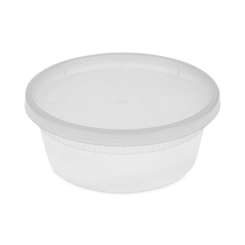Image of Pactiv Evergreen YL2508 Newspring DELItainer Microwavable Container, 8 oz, 4.7" Diameter x 1.8"h, Clear, Plastic, 240/Carton