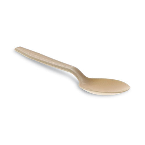 Image of Pactiv Evergreen YPSMSTEC EarthChoice PSM Cutlery, Heavyweight Spoon, Plastic, Tan, 1,000/Carton