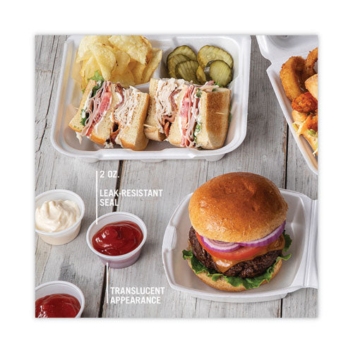 Image of Pactiv Evergreen YS200 Plastic Portion Cup, 2 oz, Translucent, 200/Bag, 12 Bags/Carton