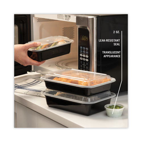 Image of Pactiv Evergreen YS200 Plastic Portion Cup, 2 oz, Translucent, 200/Bag, 12 Bags/Carton
