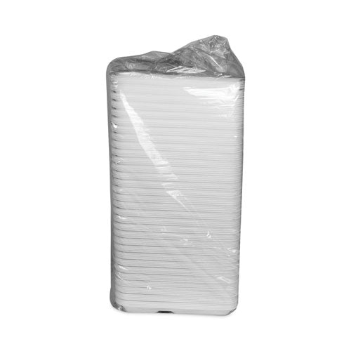 Image of Pactiv Evergreen YTH10500SGBX Foam School Trays, 5-Compartment Tray, 8.25 x 10.5 x 1, White, 500/Carton