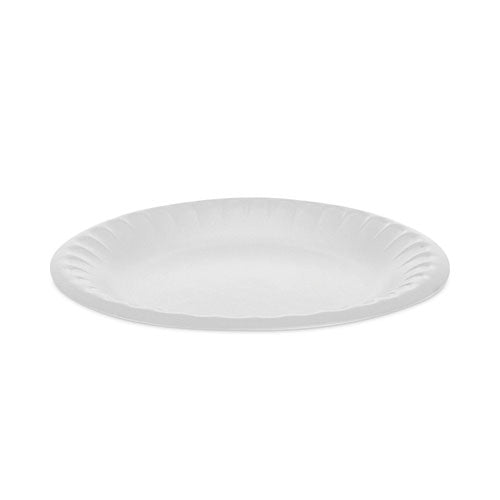 Image of Pactiv Evergreen YTH100060000 Placesetter Satin Non-Laminated Foam Dinnerware, Plate, 6" dia, White, 1,000/Carton