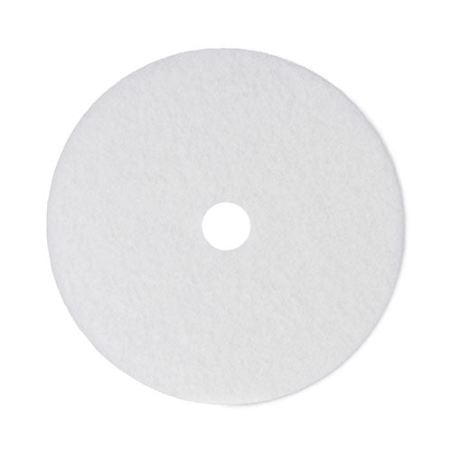 Image of BoardwalkÂ® Polishing Floor Pads, 21" Diameter, White, 5/carton