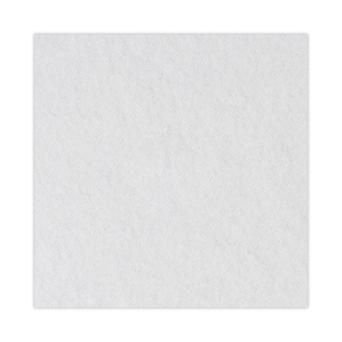 Image of Boardwalk® BWK4020WHI Polishing Floor Pads, 20" Diameter, White, 5/carton